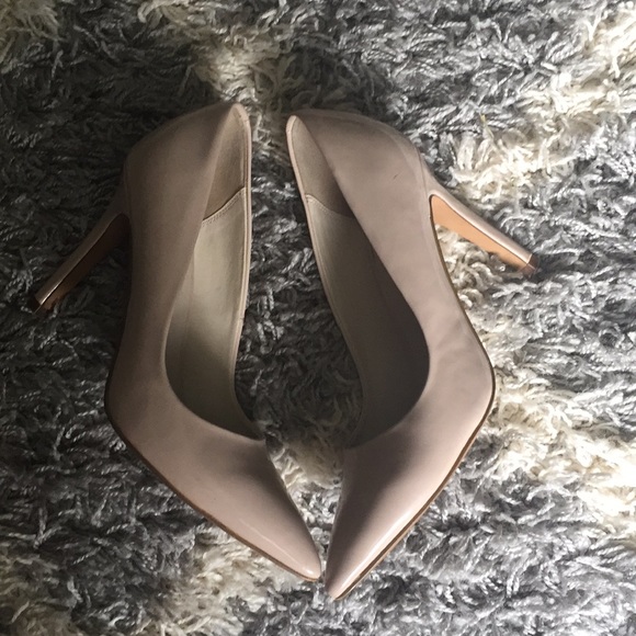 Pointed Toe Nude Heels - Picture 2 of 3